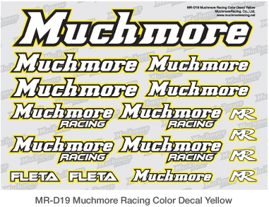 (B)MR-D19　　Muchmore Racing ロゴデカール：イエロ