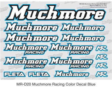 (B)MR-D20　　Muchmore Racing ロゴデカール：ブルー