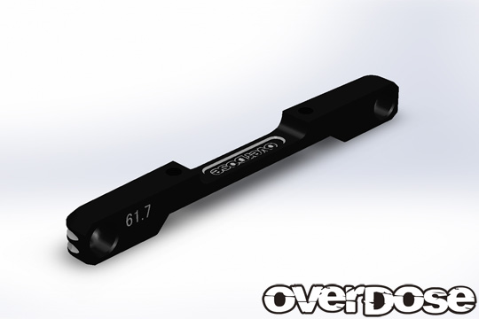 (B)OVER DOSE　OD2970　TC アルミローマウントサスマウント61.7mm(For GALMシリーズ/ブラック/1