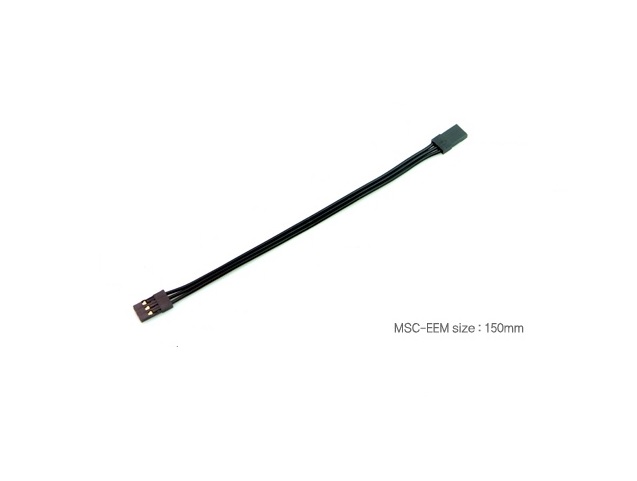 MSC-EEM ブラックスーツESCコネクター コード付・オスオス(150mm)フタバ&Zタイプ対応