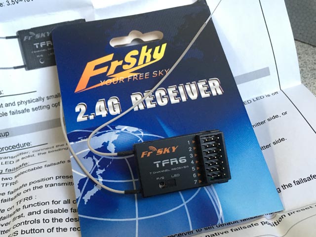 FrSKY　TFR6 2.4G 7チャンネル受信機 (EFR004)