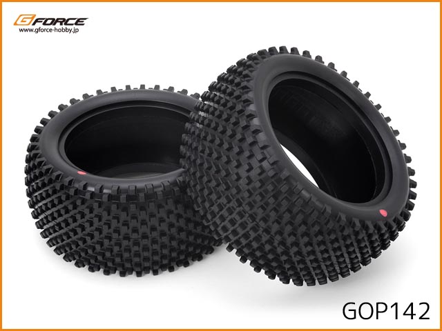 Gフォース　GOP142　　リヤタイヤ ブロックタイヤ ソフトコンパウンド (High Traction Buggy Tyre)