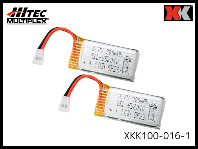 ハイテック　XKK100-016-1　　Li-Poバッテリー 3.7V 300mAh(K100/X100/V966/V911S)