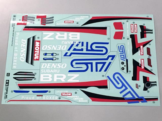 タミヤ　SUBARU BRZ R&D SPORT 2014 Rd.2 富士用のステッカー (a)のみ　[処分特価]