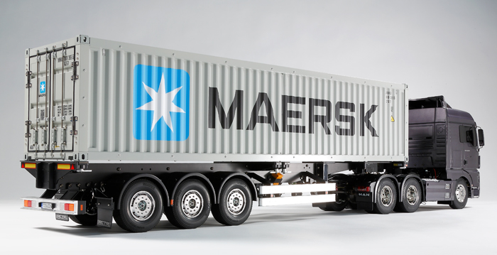 タミヤ 1/14 トレーラー 40ft コンテナ MAERSK 完成品