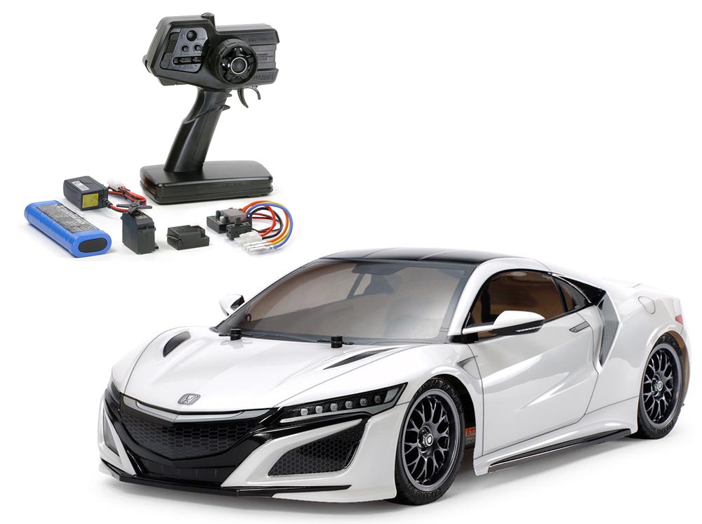 1/10 電動RC NSX(TT-02シャーシ)　組立キット+ファインスペック電動RCドライブセット