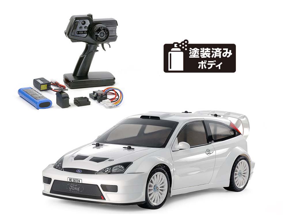 タミヤ　2003 フォード フォーカス RS カスタム(TT-02)組立キット+ファインスペック電動RCドライブセ