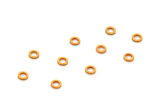 XRAY 303141O アルミシム【3x5x1.0mm 10pcs オレンジ