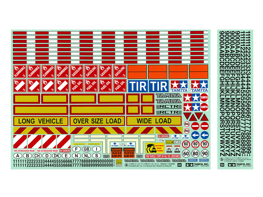 タミヤ　TROP34　1/14RCビッグトラック用ステッカーセット