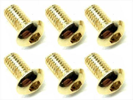 スクエア　NSR-306G　　24Kゴールドステンヘックスビス ボタン3x6 6本