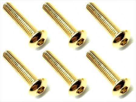スクエア　NSR-314G　　24Kゴールドステンヘックスビス ボタン3x14 6本