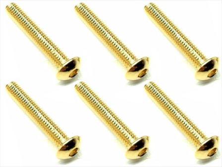 スクエア　NSR-318G　　24Kゴールドステンヘックスビス ボタン3x18 6本
