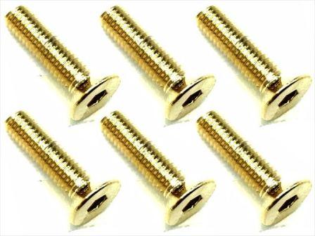 スクエア　SSR-312G　　24Kゴールドステンヘックスビス 皿3x12 6本