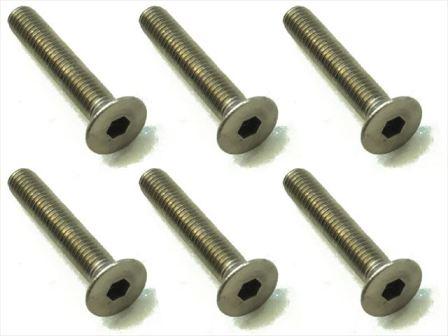 スクエア　STR-318　　チタンヘックス皿ビス 3×18（6本入）
