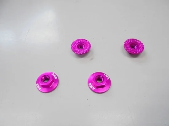 AMR　AMR-025PK　M4大径アルミフランジナット（ピンク/セレート付/4pcs）