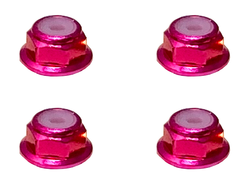 スクエア　SGX-02FPK　アルミフランジナイロンナット M2 （ピンク) 4pcs