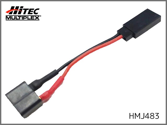 ハイテック　HMJ483　変換コネクタケーブル 2ピンT型メス⇒フタバRX