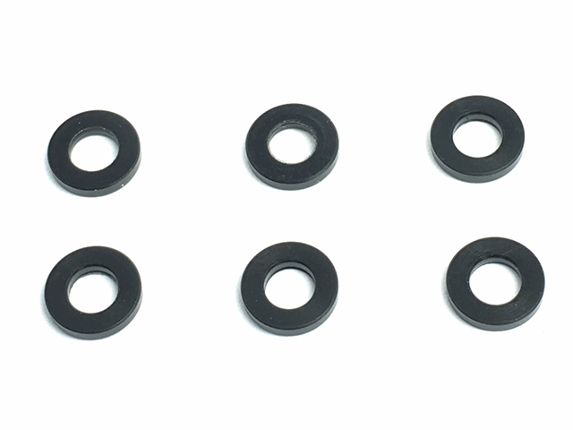 スクエア　SGE-4610BK　　5.8×3mm×1.0t 黒デルリンカラー黒(6個入)　汎用
