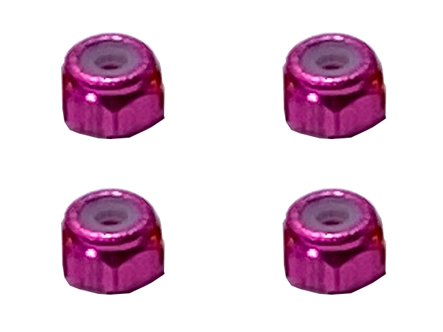 スクエア　SGX-02PK　アルミナイロンナット M2 （ピンク) 4pcs