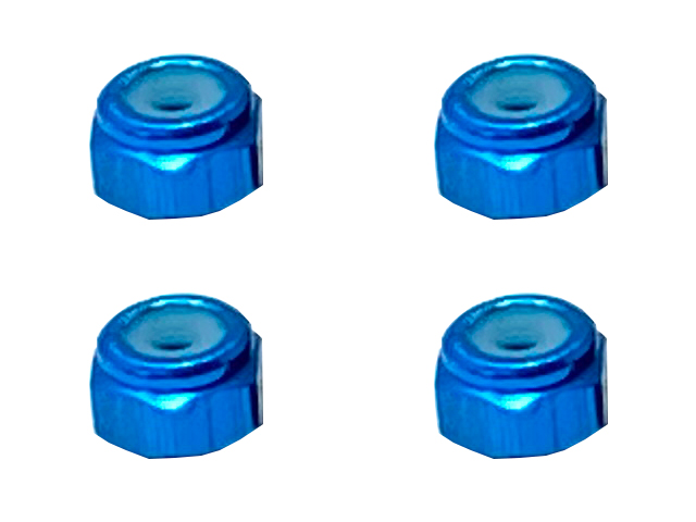 スクエア　SGX-02TB　アルミナイロンナット M2 （ライトブルー) 4pcs