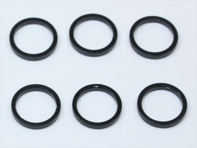 スクエア　SGX-8605BK　M6アルミカラー φ7.4×6×0.5t (ブラック)6個入リ