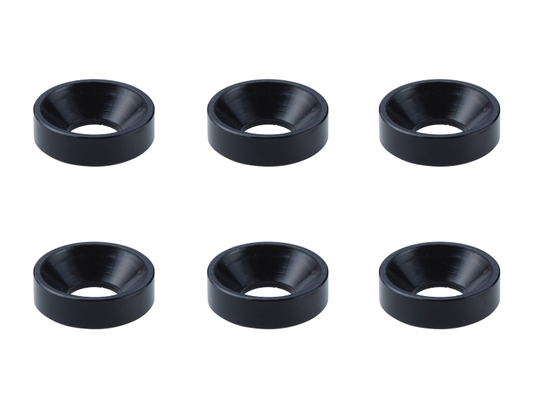 スクエア　SGX-8BK　アルミM3皿ワッシャー外径7mm ブラック 6pcs