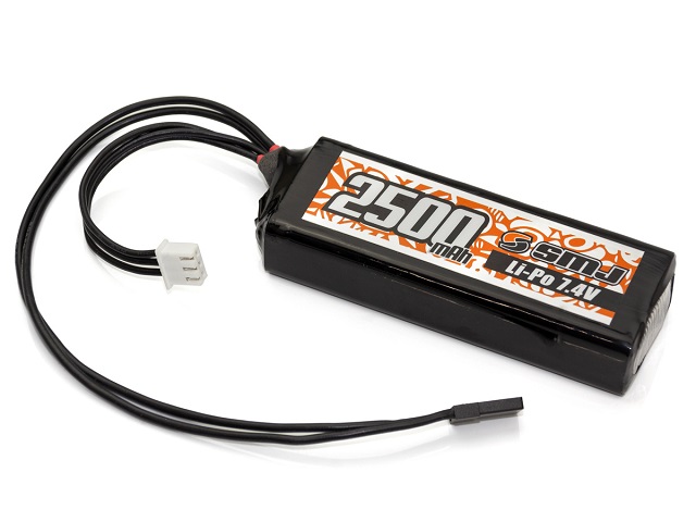 SMJ1324　　受信機Li-Poバッテリー 7.4V 2500mAh