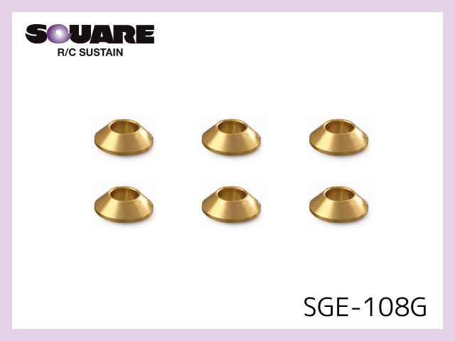 SGE-108G　　アルミM3テーパーカラー 6個入り（ゴールド）