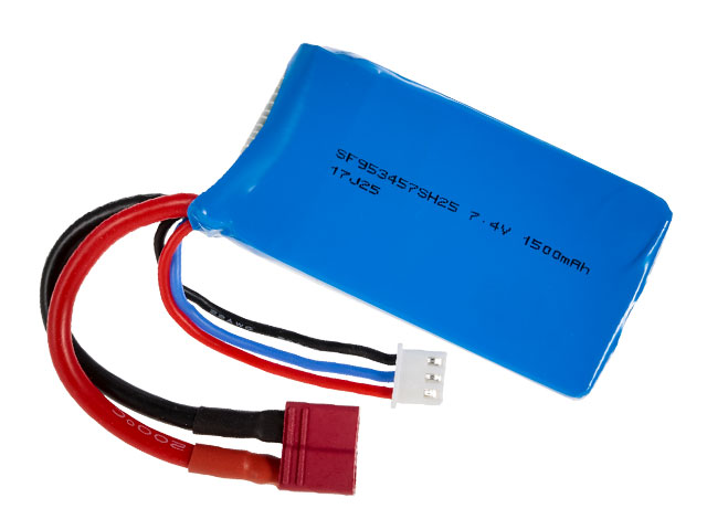 WLC-A959-B-23　7.4V 1500mAh LiPo T型　WLtoys DRIVING用