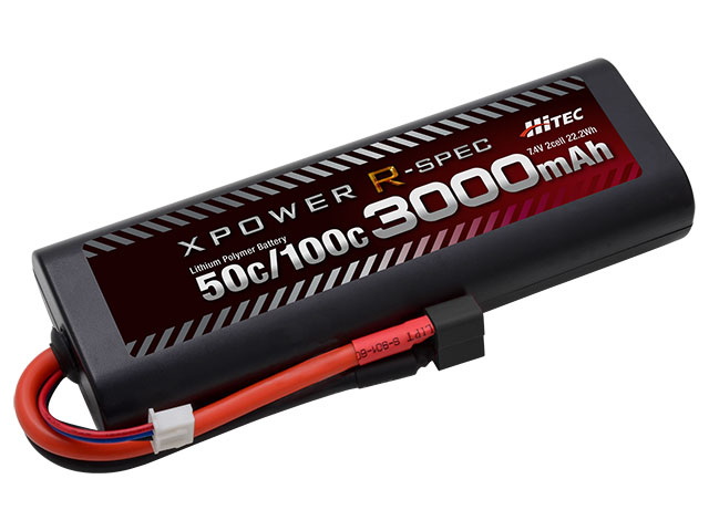ハイテック　XPR3000-RD-B　XPOWER R-SPEC　Li-Po 7.4V 3000mAh 50C/100C T型