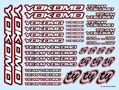 ヨコモ　ZC-D15R　　TEAM　YOKOMO　デカール(赤)