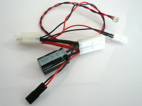 SGC-13　　LEDライトハーネス用 7.2Vコネクター DX（キャパシター付）