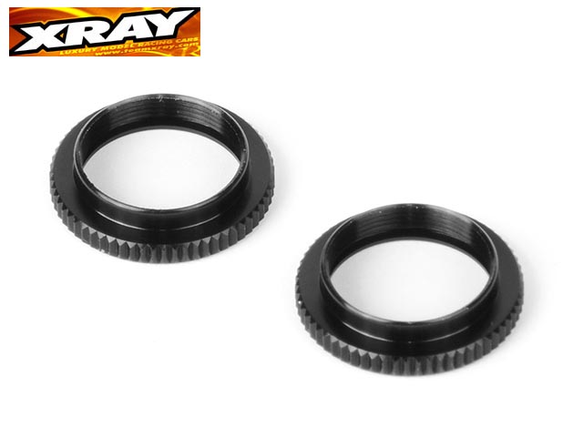 XRAY　308044K#　　アルミULPダンパーADJナットセット【2pcs/ブラック】