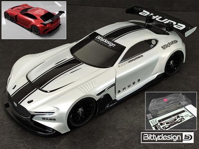 ゼロトライブ　BDGT-190AHU　Bittydesign AHURA 1/10 GTクリアーボディ 190mmﾗｲﾄｳｪｲﾄ