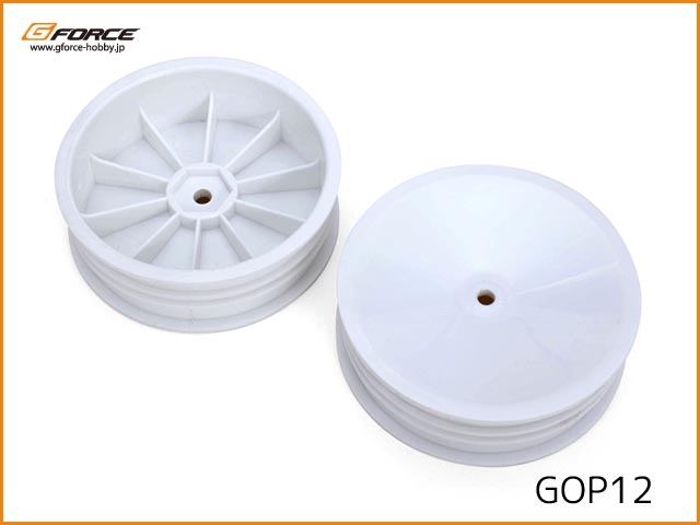 Gフォース　GOP121　　フロントディッシュホイール 2.2インチ カーペットタイプ (White)