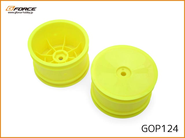 Gフォース　GOP124　　リヤディッシュホイール 2.2インチ (Yellow)