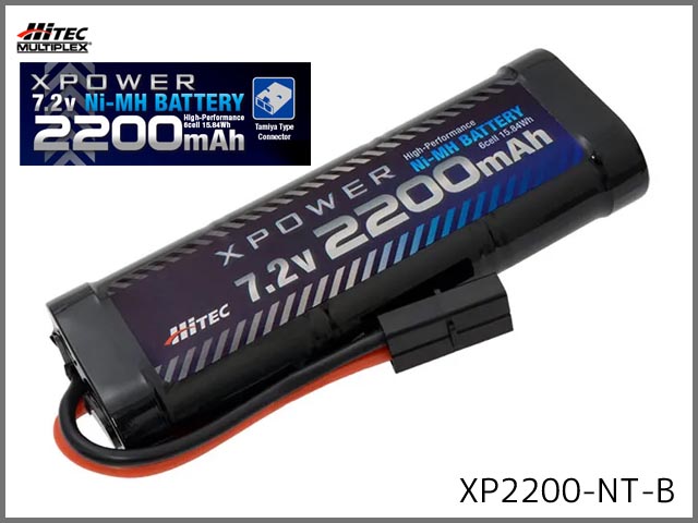 ハイテック　XP2200-NT-B　　X POWER　Ni-MH 7.2V 2200mAh タミヤタイプコネクター