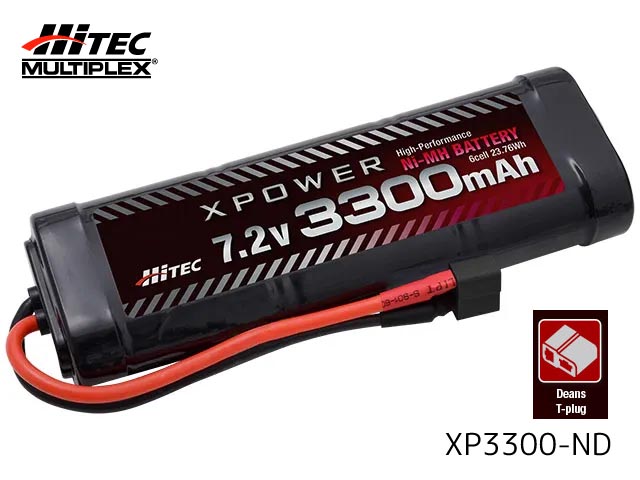 ハイテック　XP3300-ND-B　　XPOWER　Ni-MH 7.2V 3300mAh T型ディーンズコネクター