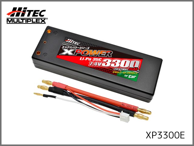 (限定セール・カー用バッテリー) XP3300E XPOWER Li-Po 7.4V 3300mAh 35C (for Car)