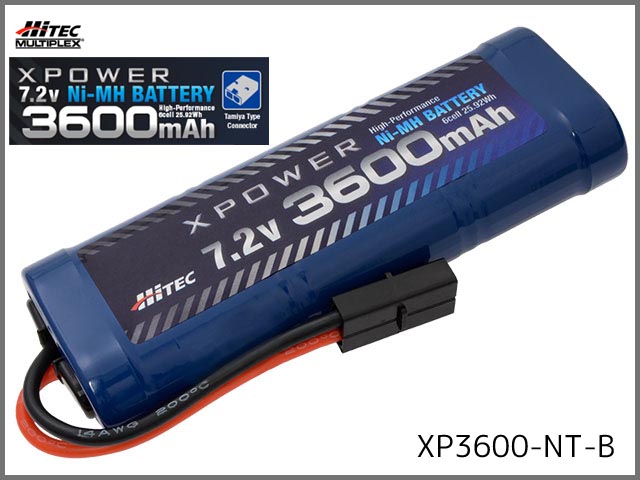 ハイテック　XP3600-NT-B　　XPOWER　Ni-MH 7.2V 3600mAh タミヤタイプコネクター
