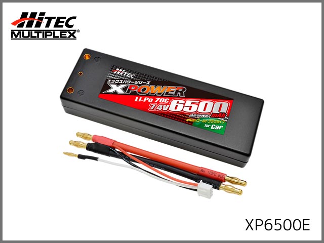 (限定セール・カー用バッテリー) XP6500E XPOWER Li-Po 7.4V 6500mAh 70C (for Car)