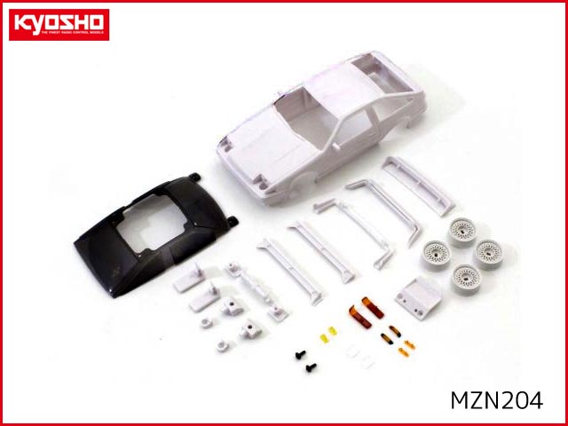 京商　MZN204　　トヨタ スプリンタートレノ AE86 ホワイトボディセット 未塗装 (ホイール付/AWD)