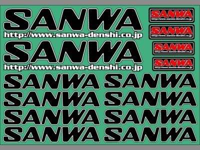 サンワ　107A90531A　　SANWAデカール (黒)