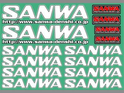 サンワ　107A90532A　　SANWAデカール (白)