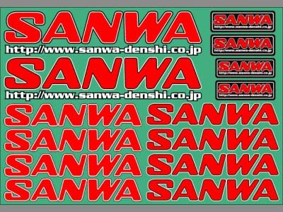サンワ　107A90533A　　SANWAデカール (赤)