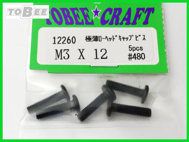 12260　　極薄ローヘッドキャップビス M3x12